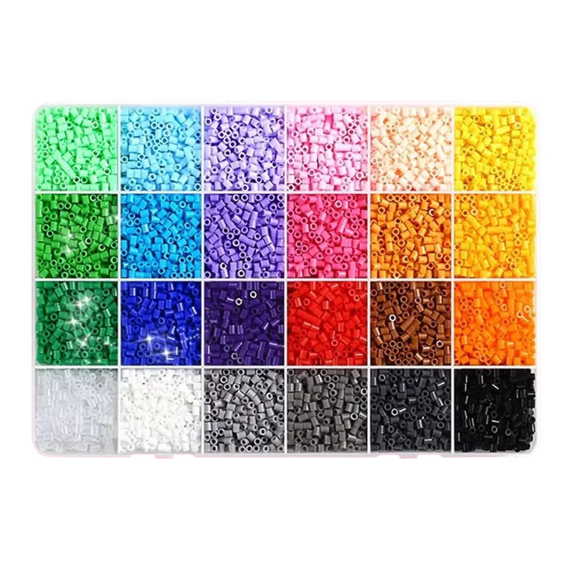 Danmiqi 24-Color Perler Beads DIY Set 3D Colorful Perler Beads Children's Handmade Craft Tool Kit Gift