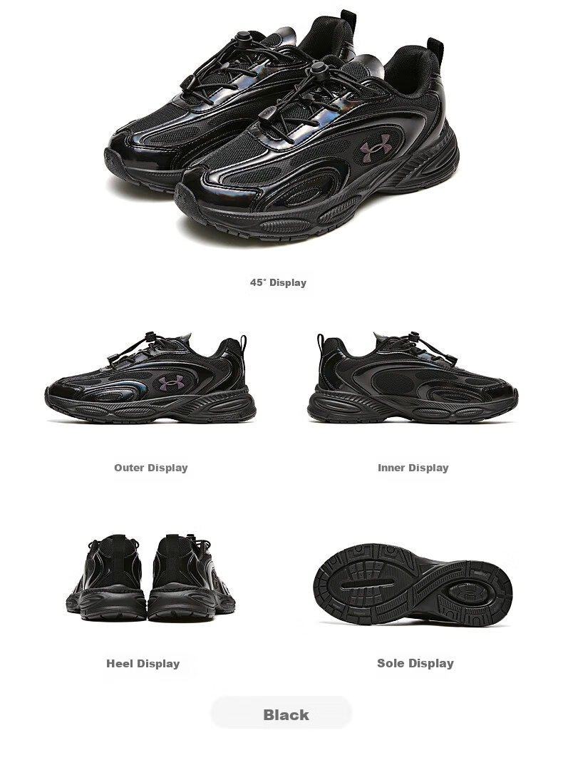 Under Armour Kids Casual Shoes Autumn New Breathable Strap Unisex Retro Sports Casual Shoes 2531677 14