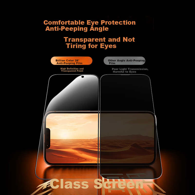 Защитное стекло ESR для iPhone 17 Pro Max, антибликовое, закаленное, с защитой от посторонних глаз, полное покрытие, противоударное