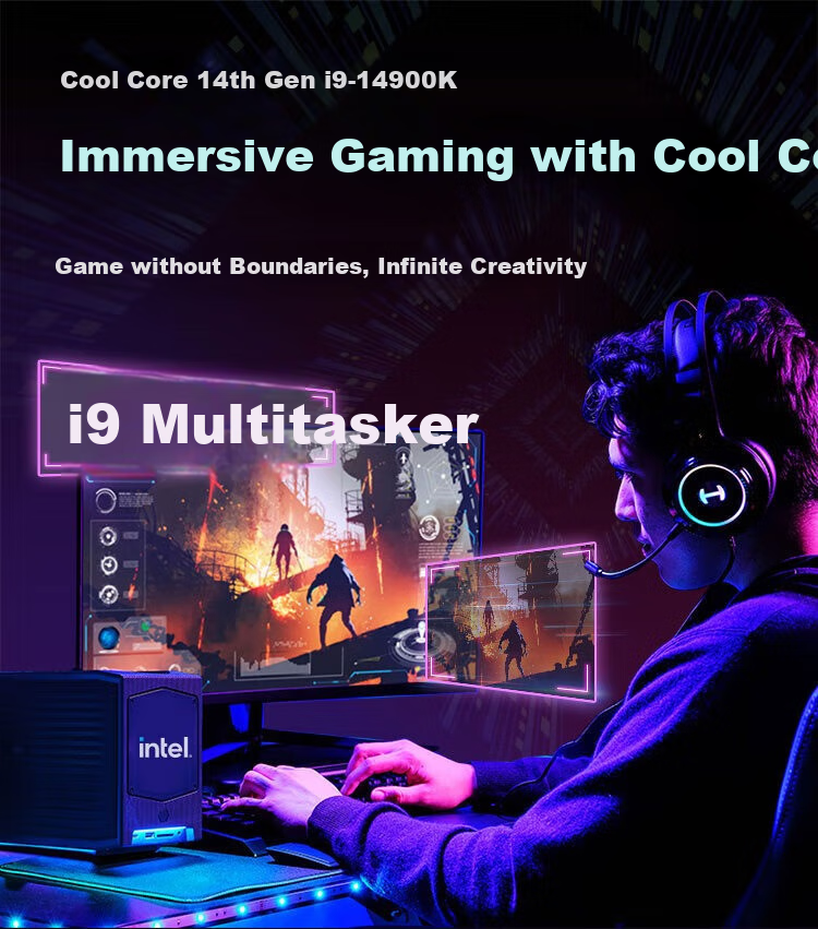 Intel Core 14th Gen I9 Processor 14900K, 24 Cores 32 Threads, Five-Year Warranty, Boxed Desktop CPU for Gaming, E-Sports, And Video Editing 3