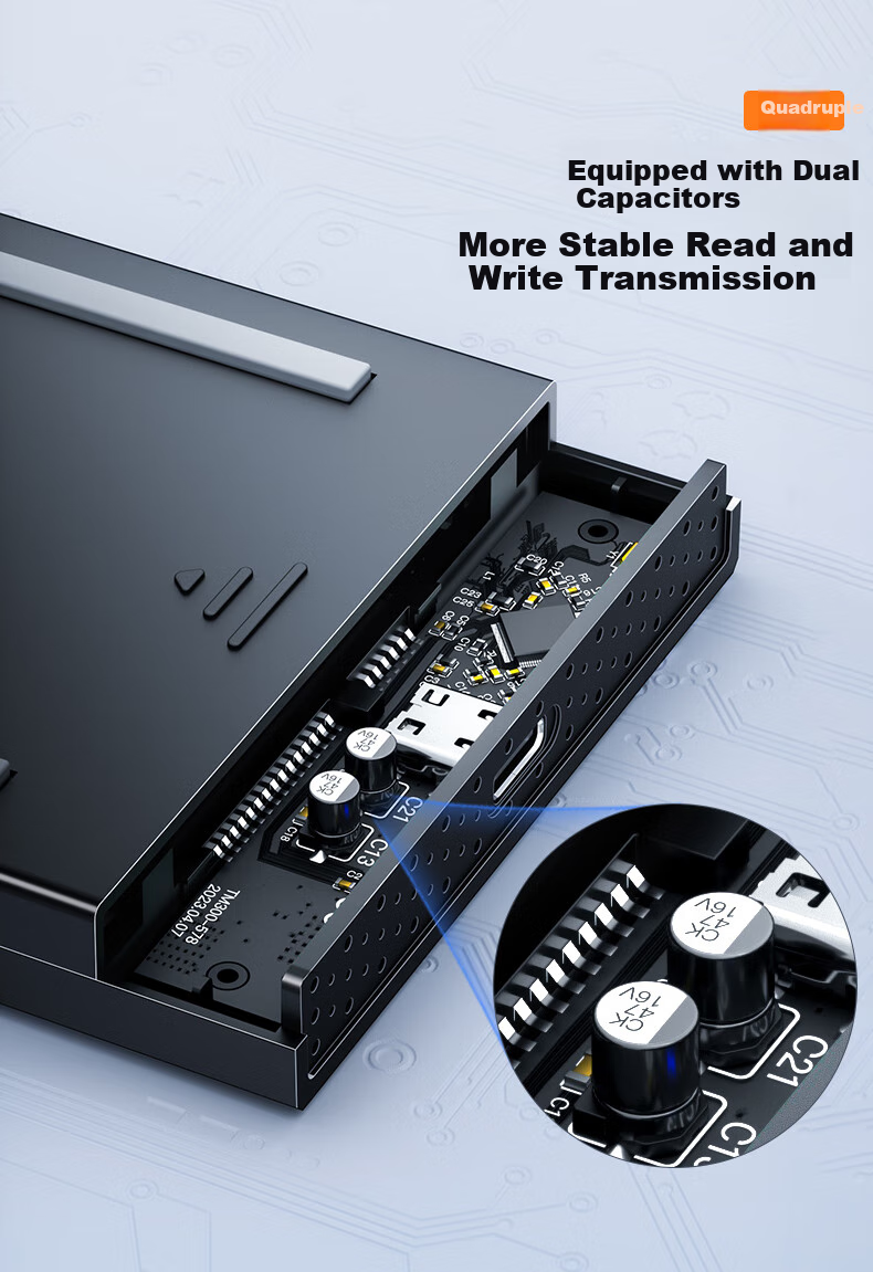 Mihu External Hard Drive Enclosure USB3.2 Compatible with 2.5-Inch SATA SSD And HDD, for Laptop And Desktop Computers Z2C6 13