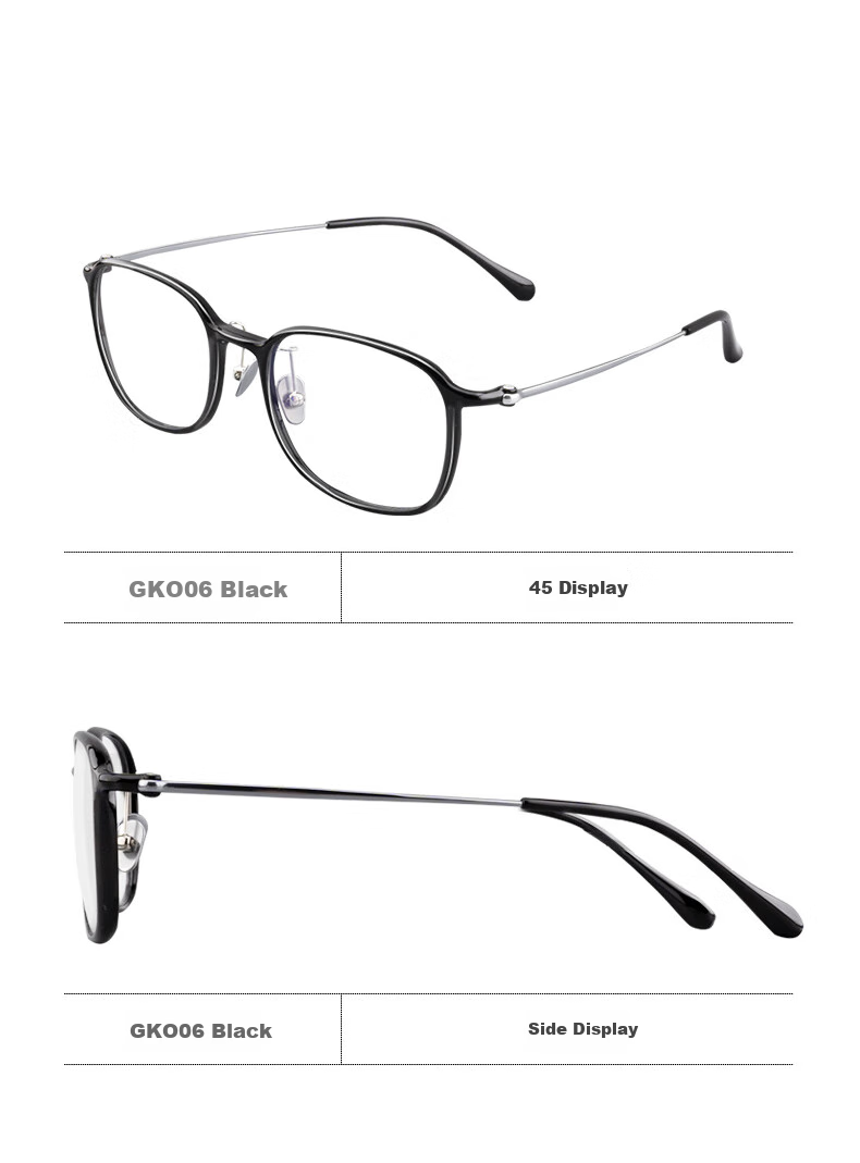 Gameking Myopia Glasses with Blue Light Protection And Radiation Protection for Men And Women, Prescription-Ready Non-Prescription Protective Eyewear GK006 Translucent Brow 11