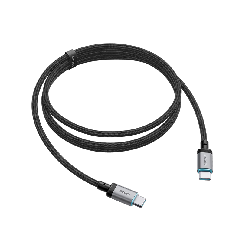 CUKTECH Type-C Charging Cable 240W High Power CTOC Braided 6A Fast Charge for Apple 17/iPad/Xiaomi Huawei Phones Laptops 1m Black