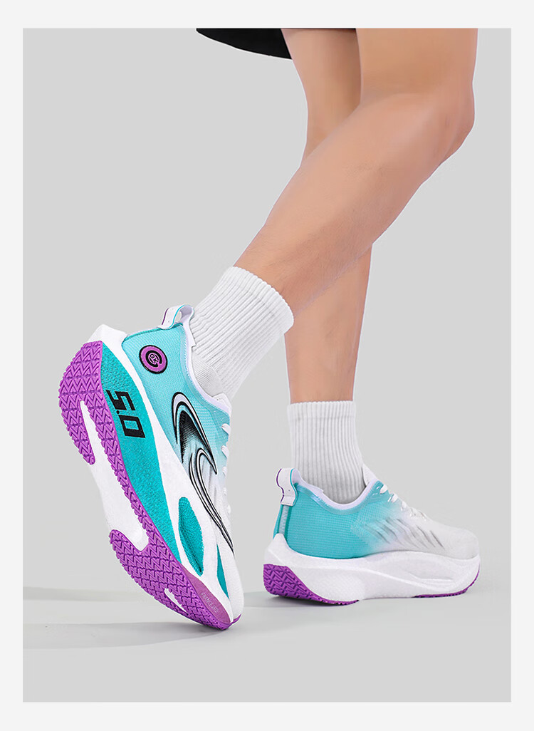 BKG Middle School Student Running Shoes Jifeng 5.0 Training Shoes Spring Autumn Popcorn Carbon Plate Shoes ZYQ25730 Fluorescent Green 36 21