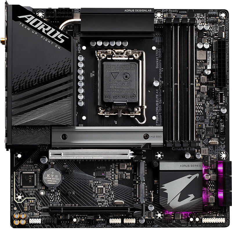 GIGABYTE Xiaodiao Z790M AORUS ELITE AX Motherboard, DDR5 Compatible, Supports CPU Intel LGA 1700, 14700KF/14600K