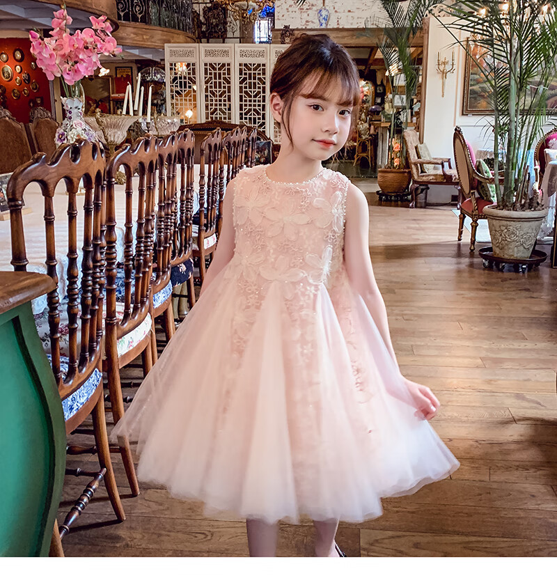 MIMIHELLO Girls Summer Dress 2025 New Fashionable Children's Mesh Princess Vest Dress for Little Girls 20