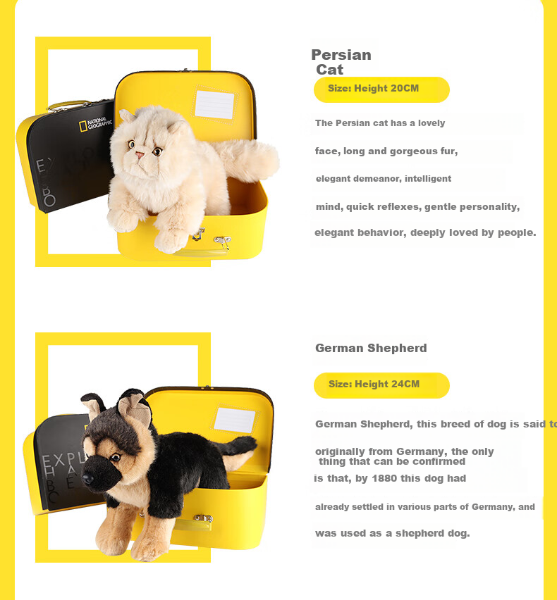 AI CAN China National Geographic Pet Plush Doll Pillow, Husky Second Generation, Birthday Gift for Boys And Girls 10