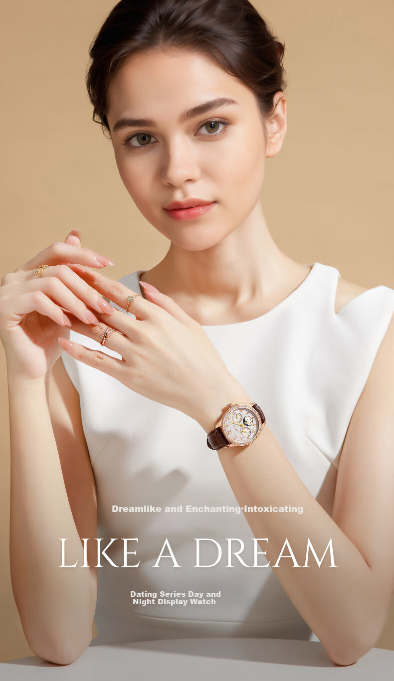 Babaoli Brand Women's Watch, Fully Automatic Mechanical Watch for Women, New Style Ladies' Watch, Light Luxury Niche Brand, Top Ten Birthday Gifts 2