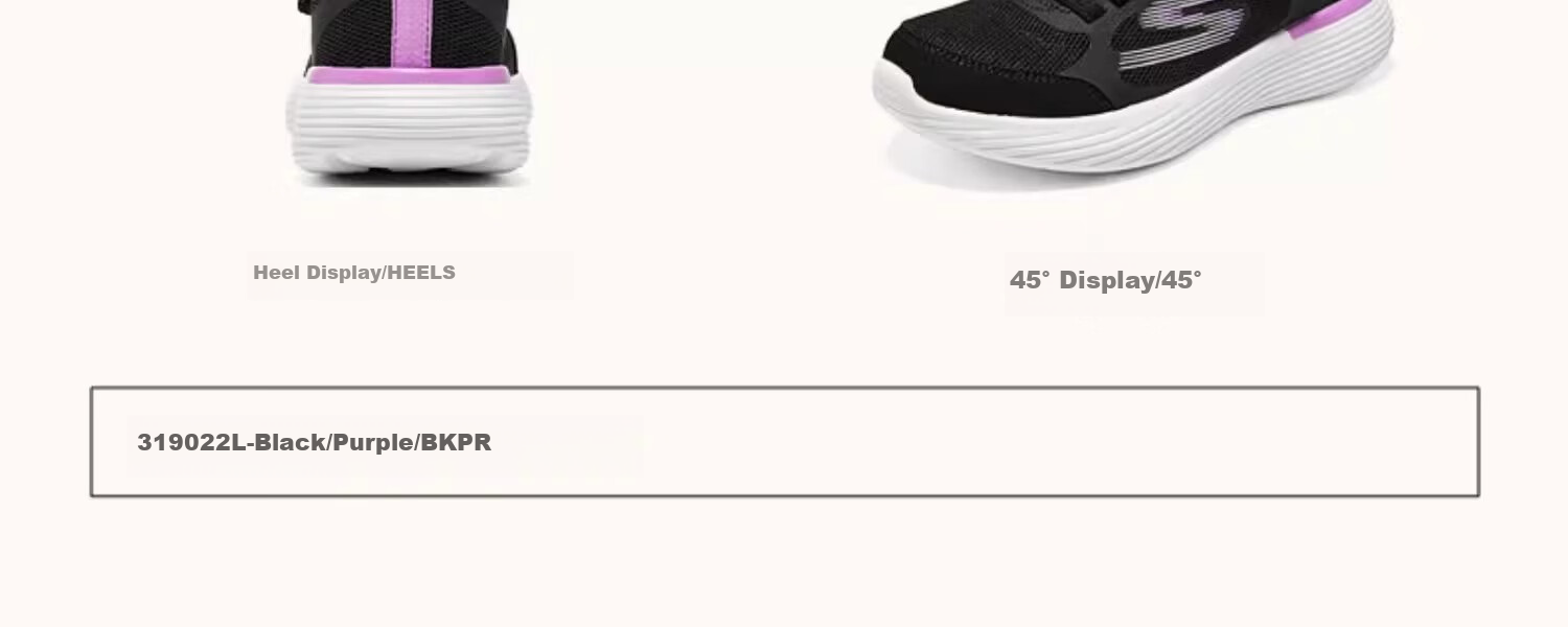 Skechers Elementary School Girls' Lightweight Non-Slip Training Shoes, Breathable Running Sneakers for Children, Model 319022L 22