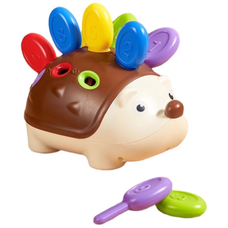 Leleyu Fine Motor Skills Training Building Blocks Educational Early Learning Toy 1-2 Years Old Children's Hand-Eye Coordination Hedgehog Puzzle Toy