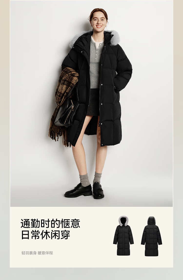 Semir Chen Duling 90% Down Long Women's Coat with Detachable Large Fur Collar Sweet Jacket Winter 2025 109725113006 1