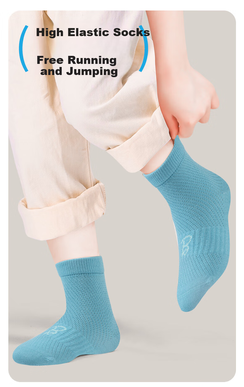 Barbie Boys' Socks, Children's Thin Cotton Socks, Baby Seamless Socks, Mesh Socks, Spring And Autumn Season, for Older Children, Girls' Student Short Socks 4