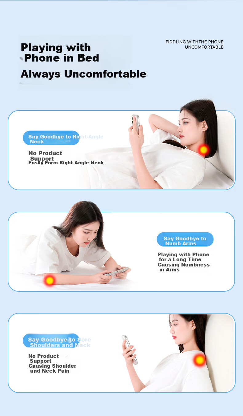 Mixiaoshu Varicose Veins Leg Pillow, Upper And Lower Limb Elevation Footrest Pad, Single-Person Elderly Prone Sleeping Bed Headrest Pillow 2