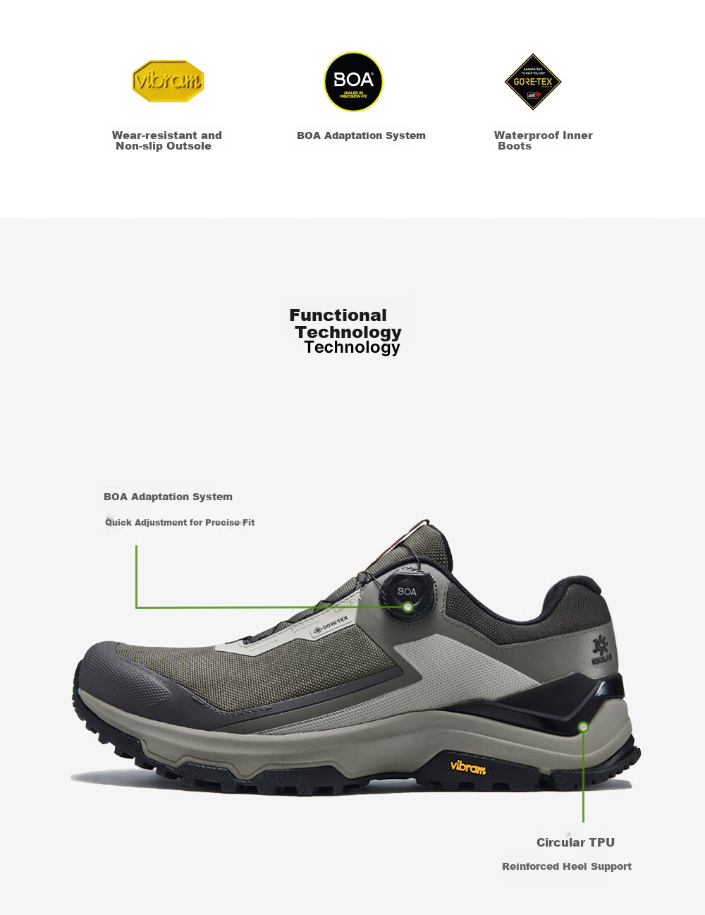 KAILAS Jieshan GTX BOA Lightweight Hiking Shoes, Waterproof V-Bottom, Non-Slip Outdoor Mountaineering Shoes for Me 3