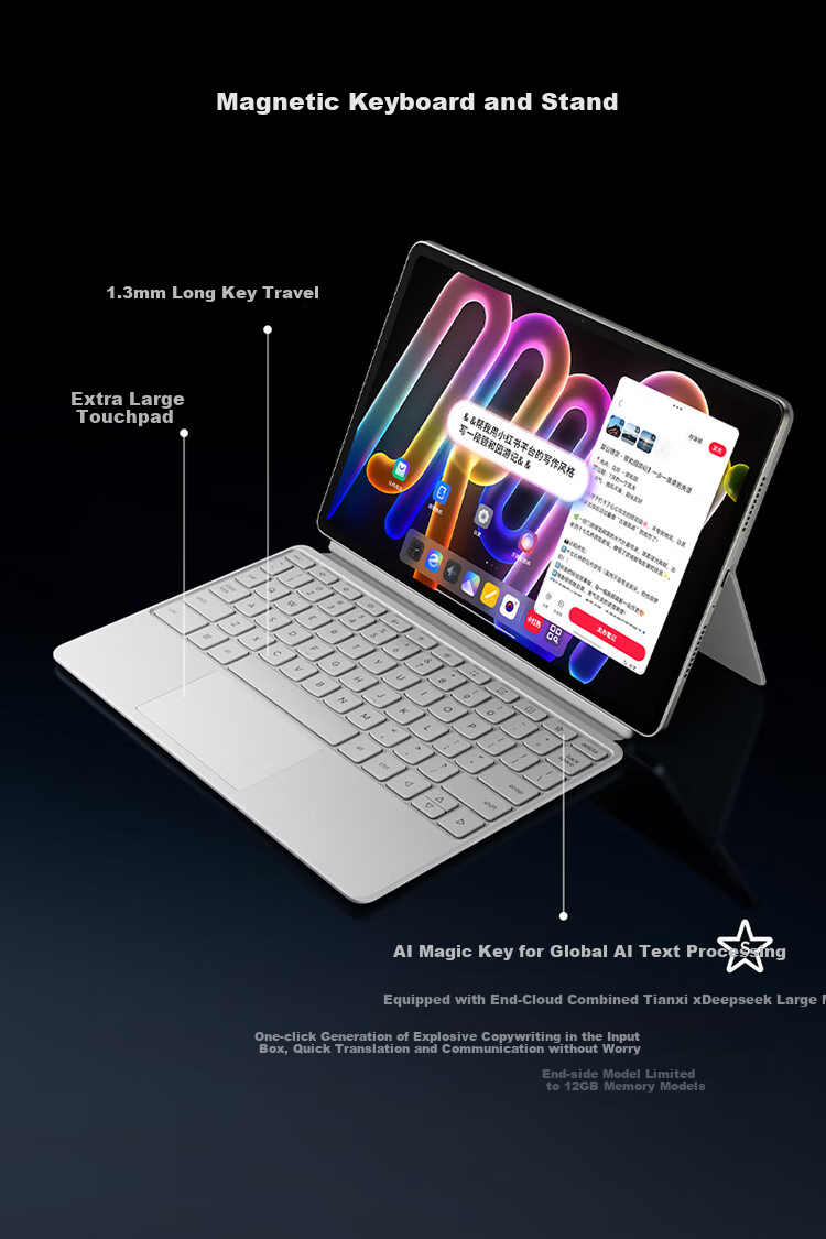 Lenovo Xiaoxin Pad Pro GT, 11.1-Inch Tablet for Office, Study And Gaming, AI Tablet, 3.2K Ultra-Clear High Refresh Rate Large Screen, Snapdragon 8 Gen 3, Subsidies, 8+256GB, White 15