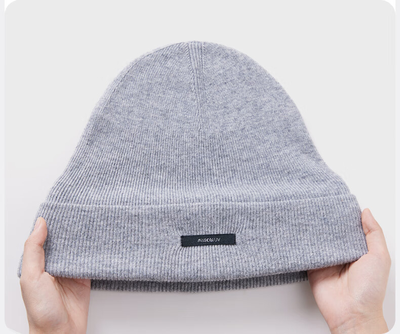 MISSION UV Women's Wool Beanie Thickened Warm Knitted Hat Outdoor Winter Cold Weather Cap 10