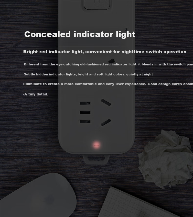 DELIXI 16A High-Power Air Conditioner Socket with 3C Certification, Power Strip with Switch/Power Bar/Extension Cord, 1 Master Switch, Total Length 0.8 Meters 7