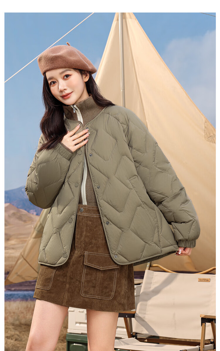 SNOWFLYING 2025 New Fashion Classic Versatile Lightweight Down Inner Shirt Windproof Cuff Warm Women's Short Down Jacket 10