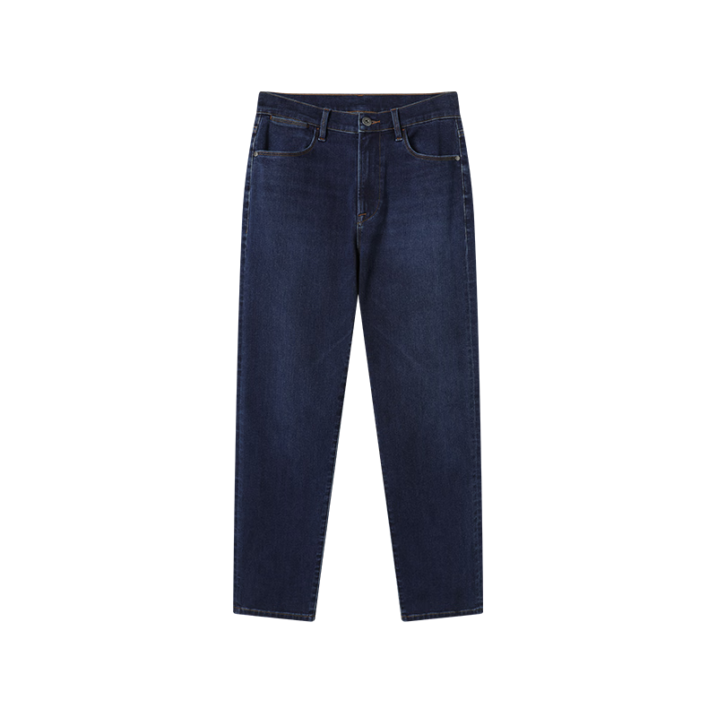 JD Jingzao Women's Jeans Autumn 2025 New Lycra Stretch Draped Pencil Casual Pants Dark Blue 2XL
