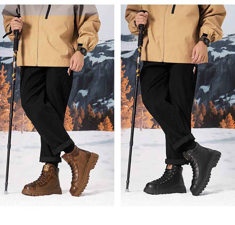 G.N.Shi Jia Men's Boots 2025 Autumn Winter New Low-top Martin Boots Outdoor Thick-soled Casual Leather Shoes Trendy Versatile Men's Shoes 31