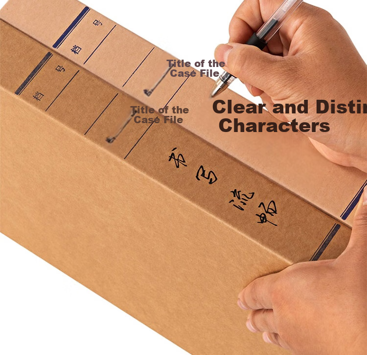 TRNFA Kraft Paper A4 Domestic File Box, High-Quality 520g Thickened Paper Document Storage Box, 60mm Economical, Pack of 10 6