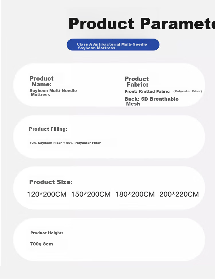 YALU & FREEDOM Mattress, 1.8x2 Meters, Class A Knitted Soybean Mattress Pad, Home Use, Non-Slip, Foldable, Pearl Gray, Approximately 8cm 10