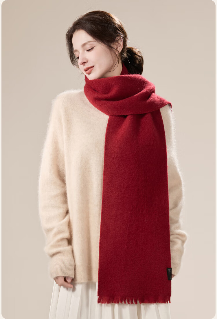 JIUMU Women's Cashmere Scarf Autumn Winter Warm Shawl Wool Neck Warmer Gift Box for Mother's Day Birthday 26