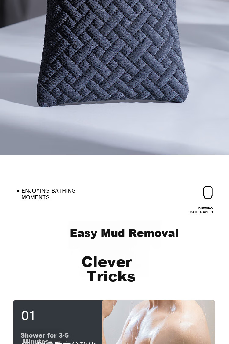 Creative Art Exfoliating Washcloth Round Cake Bath Scrubber for Men And Women, Powerful Exfoliating Tool for Bathing, Removes Dead Skin And Dirt 2