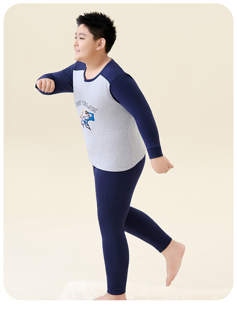 Me feeling Teen Cotton Thermal Underwear Set 2025 New Antibacterial Class A Plus Size Warm Sleepwear 23