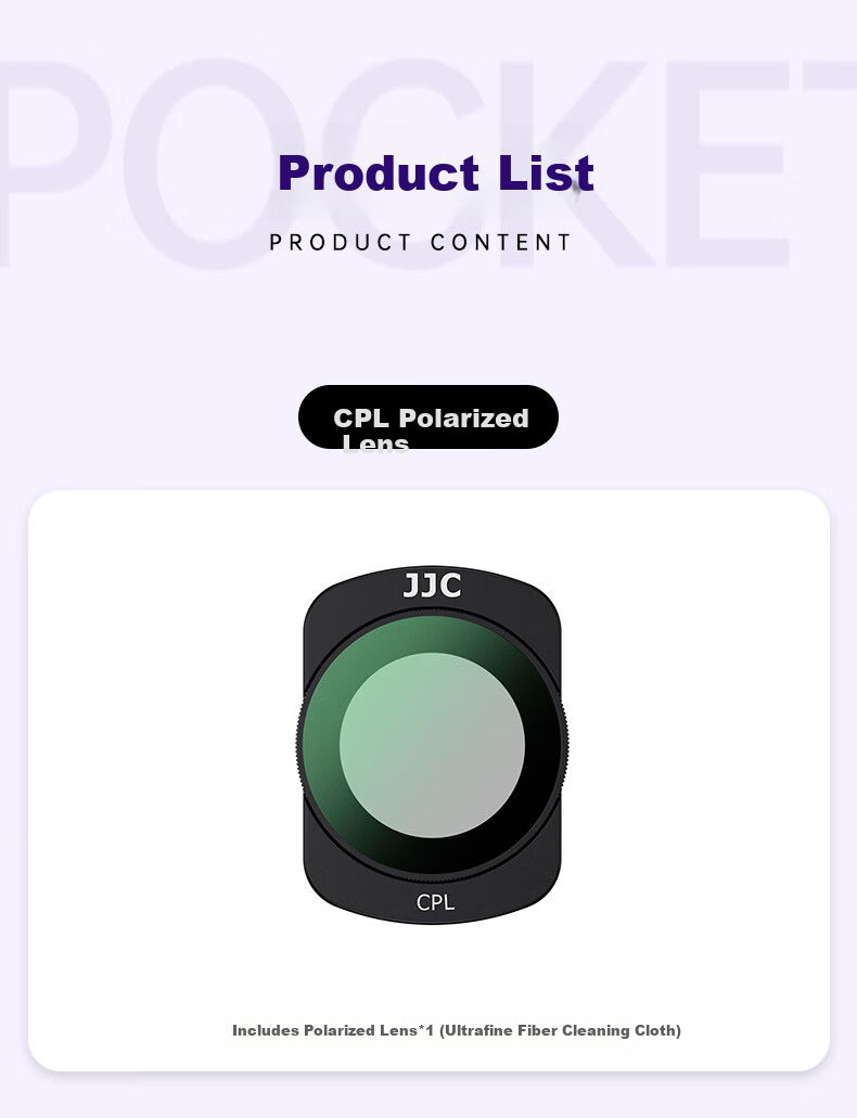 JJC [No Impact on Power On/Off] Suitable for DJI Pocket 4 Filters, Pocket 3 1/4 Quarter Black Soft Light Filter, Action Camera Lens Accessory 12