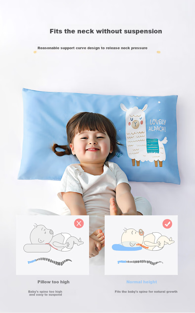 MERCURY Kids Pillow Neck Support Core, Class A Pure Cotton Pillow Insert, Student Dormitory Sleep Aid, Anti-Mite Low Pillow, Single Piece, 35cm × 50cm 5