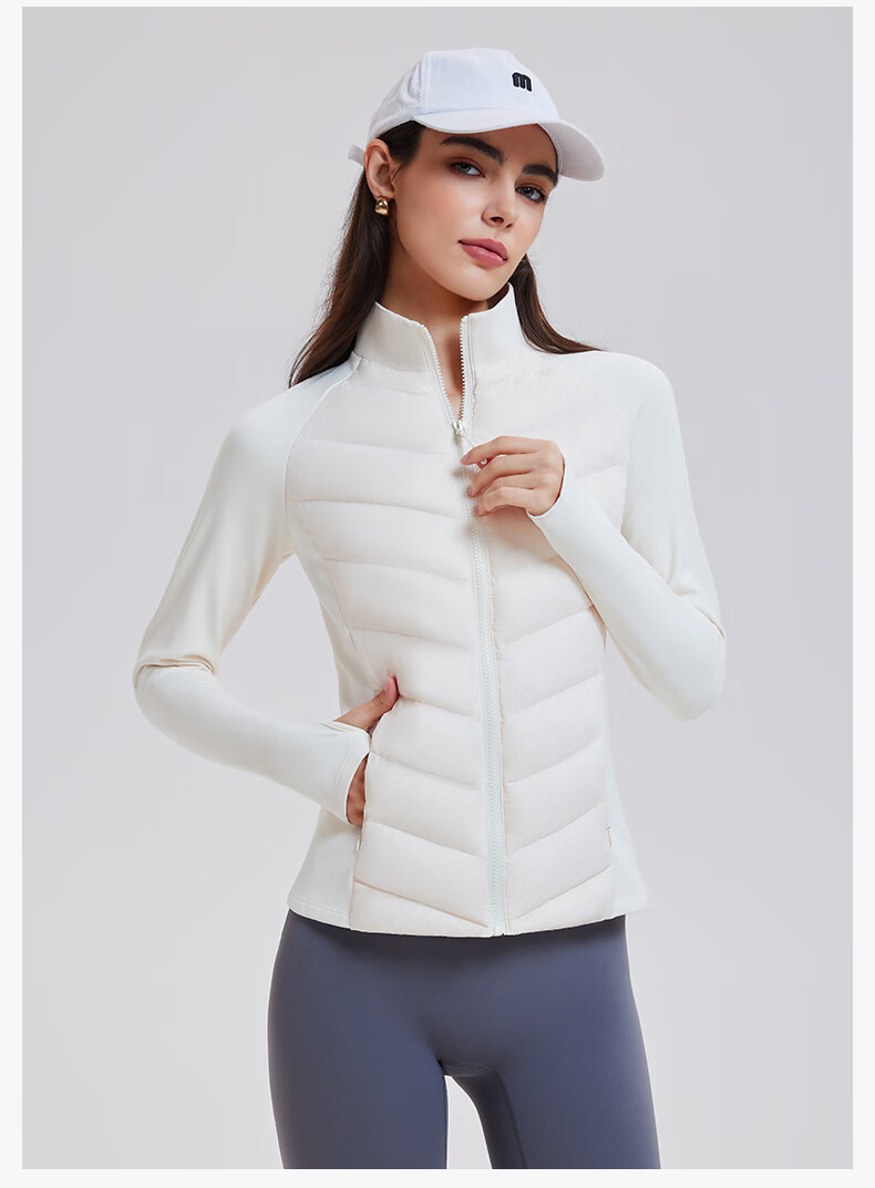 Cosleaf Lightweight Women's Down Jacket New National Standard 95% Goose Down Outdoor Warm Running Sports Slim Fit Yoga Top 8
