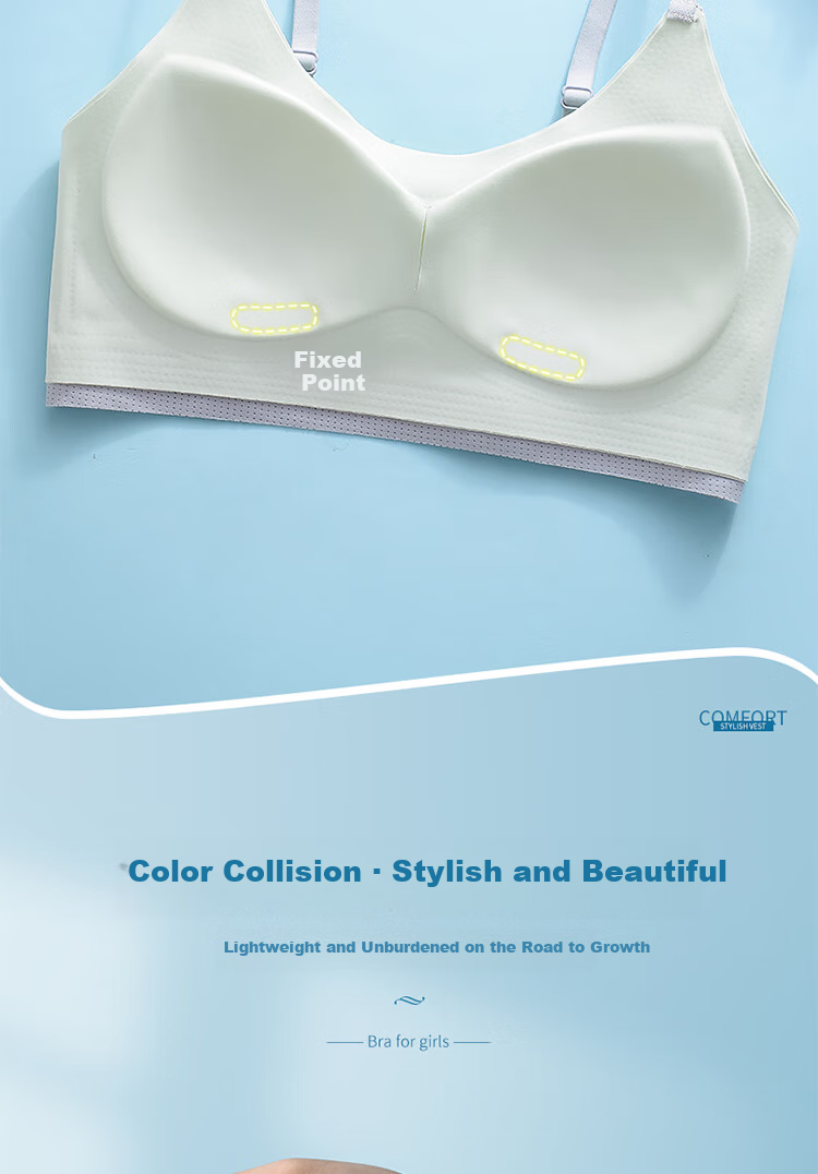 LangSha Girls' Underwear Bra, for Female Students And Children, Shock-Absorbing Sports Bra, for Teenagers in Middle School And High School, Puberty Development Period 6