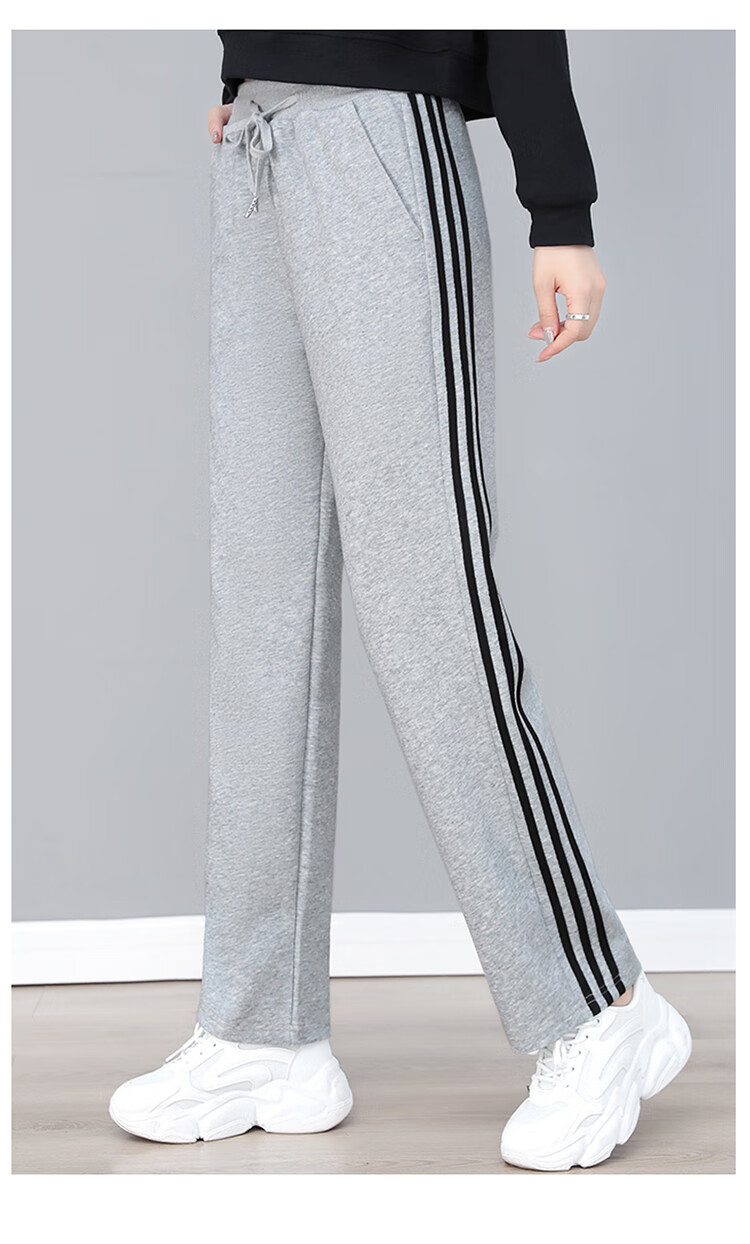TUCANO Women's Casual Pants, Cotton Comfortable Fashion Versatile Straight-Leg Slimming Sports Trousers, Women's Clothing, Black, L 16