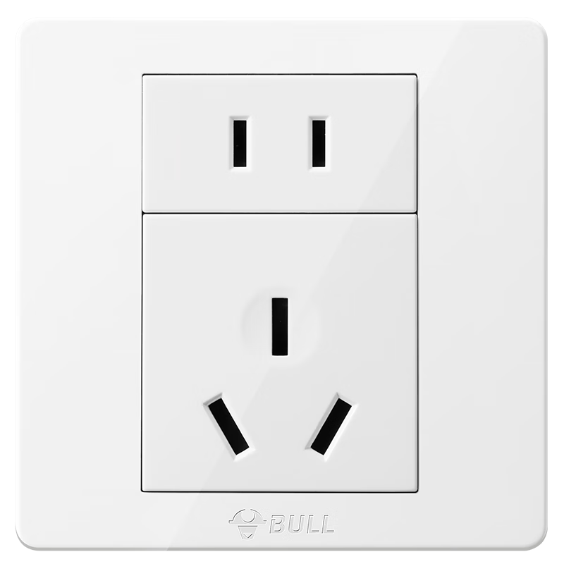 BULL Switch Socket, G07 Series Two-Hole 10A Three-Hole 16A Air Conditioner 86-Type Socket Panel G07Z227S Ivory White