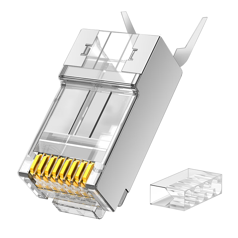 CHOOSEAL (CHOSEAL) Cat6a Shielded RJ45 Ethernet Cable Connector, Gigabit Network Plug, Two-Piece Design, 50 Pieces, QS9076Z50