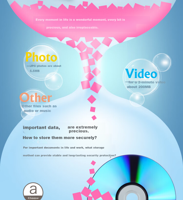 Newsmy CD-R Discs / Recordable Discs, 52x Speed, 700MB Blank Discs, Large Capacity Discs, Danqing Series, 50 Pieces in A Barrel 6