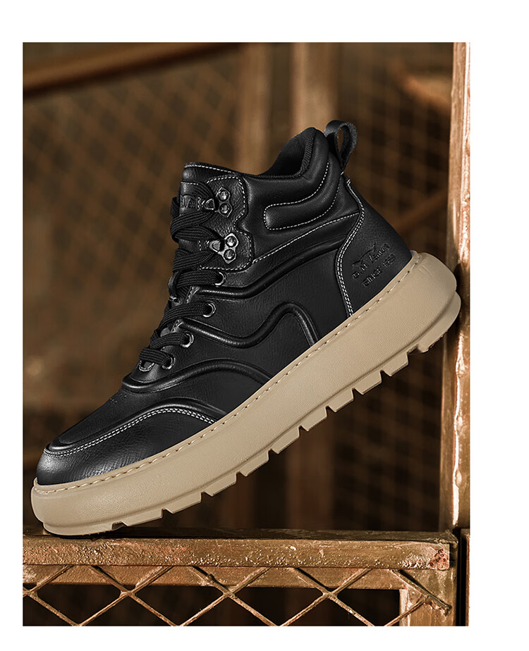 Bull Family Martin Boots Men Autumn Winter British Style High-top Work Shoes Vintage Durable Leather Outdoor Hiking Boots for Men 15