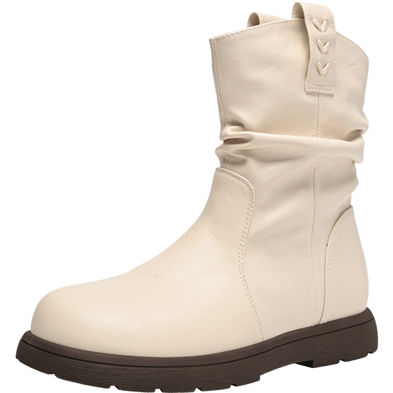 ZHR Women's Thick-Soled Ankle Boots 2025 New Winter Flat Plush Thickened Northeast Martin Boots Fashionable Short Boots