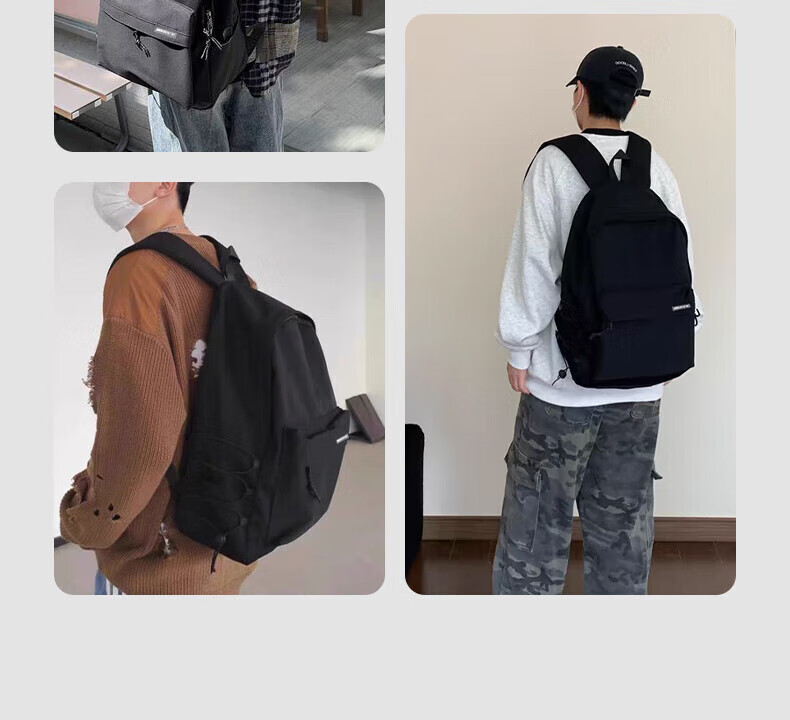 Warrior Men's Backpack Travel Business Thickened Laptop Compartment Double Shoulder Bag College Student School Bag Adult Travel Bag 5
