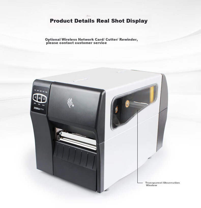 ZEBRA Industrial-Grade Label Printer Barcode Printer QR Code Sticker Fixed Asset Express Delivery Label Printer ZT211 203dpi 7