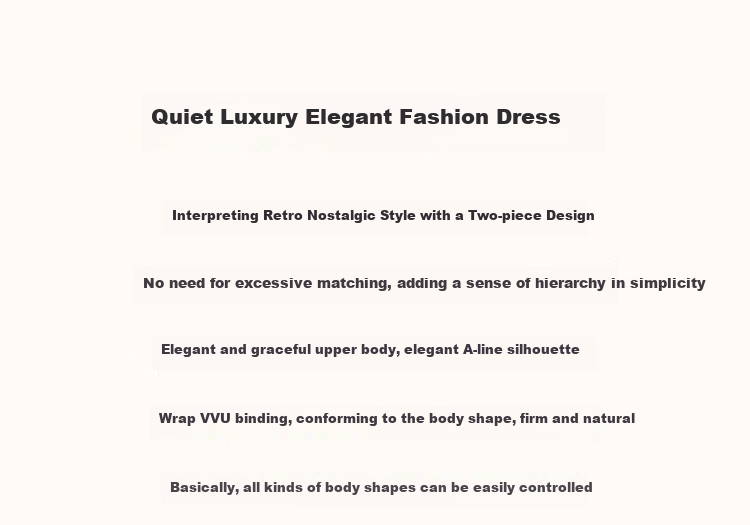 DME "Balman Rose" Spring and Autumn Design Commuter Half High Neck Petite Pearl Button Waist Slimming Women's Dress 1
