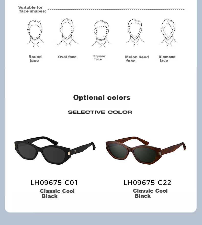 LOHO Polarized Retro Cat-Eye Sunglasses for Women, High-End Driving-Specific Narrow Frame Glasses for Men, UV Protection Sunglasses, Eye-Catching And Protective 9
