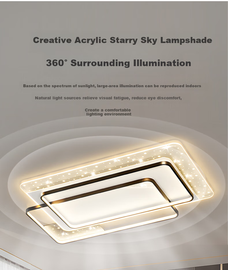 MICOE Living Room Light, Modern Minimalist Stylish LED Ceiling Light, Bedroom Dining Room Main Light, Zhongshan Lighting Fixture 15