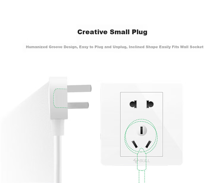 BULL BULL White USB Socket/power Strip/outlet Strip GNV-UUN153, 3 USB Ports, 6 Outlets, Total Length 3 Meters, Master Switch 9