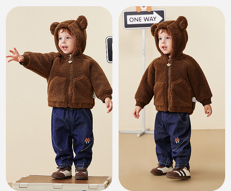 Minibala 【Pure Electric Velvet】Unisex Kids Vest Teddy Bear Baby Sleeveless Jacket 2025 Winter Collaboration 9
