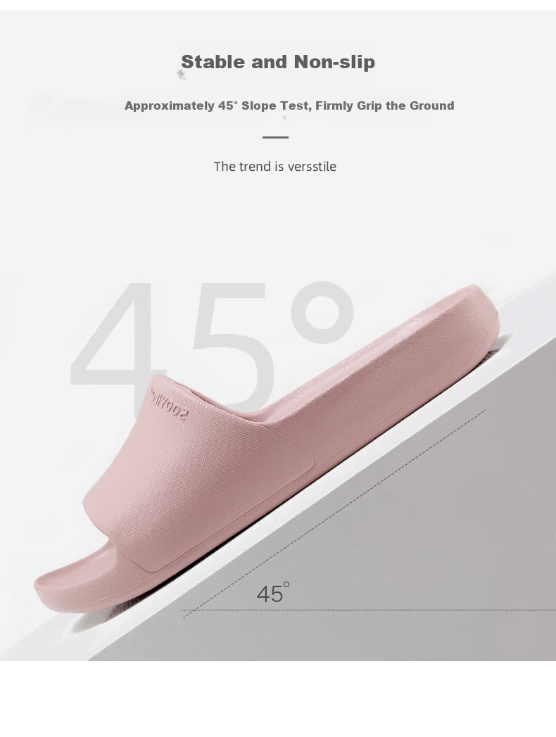 GUOLUOFEI Squishy Slippers for Men And Women, Summer Non-Slip Large Size Bathroom Shower Thick-Soled Sandals, White, Size 36-37 8