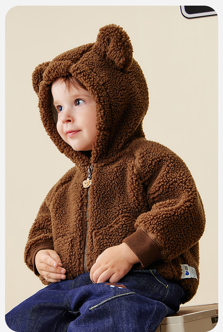Minibala 【Pure Electric Velvet】Unisex Kids Vest Teddy Bear Baby Sleeveless Jacket 2025 Winter Collaboration 8