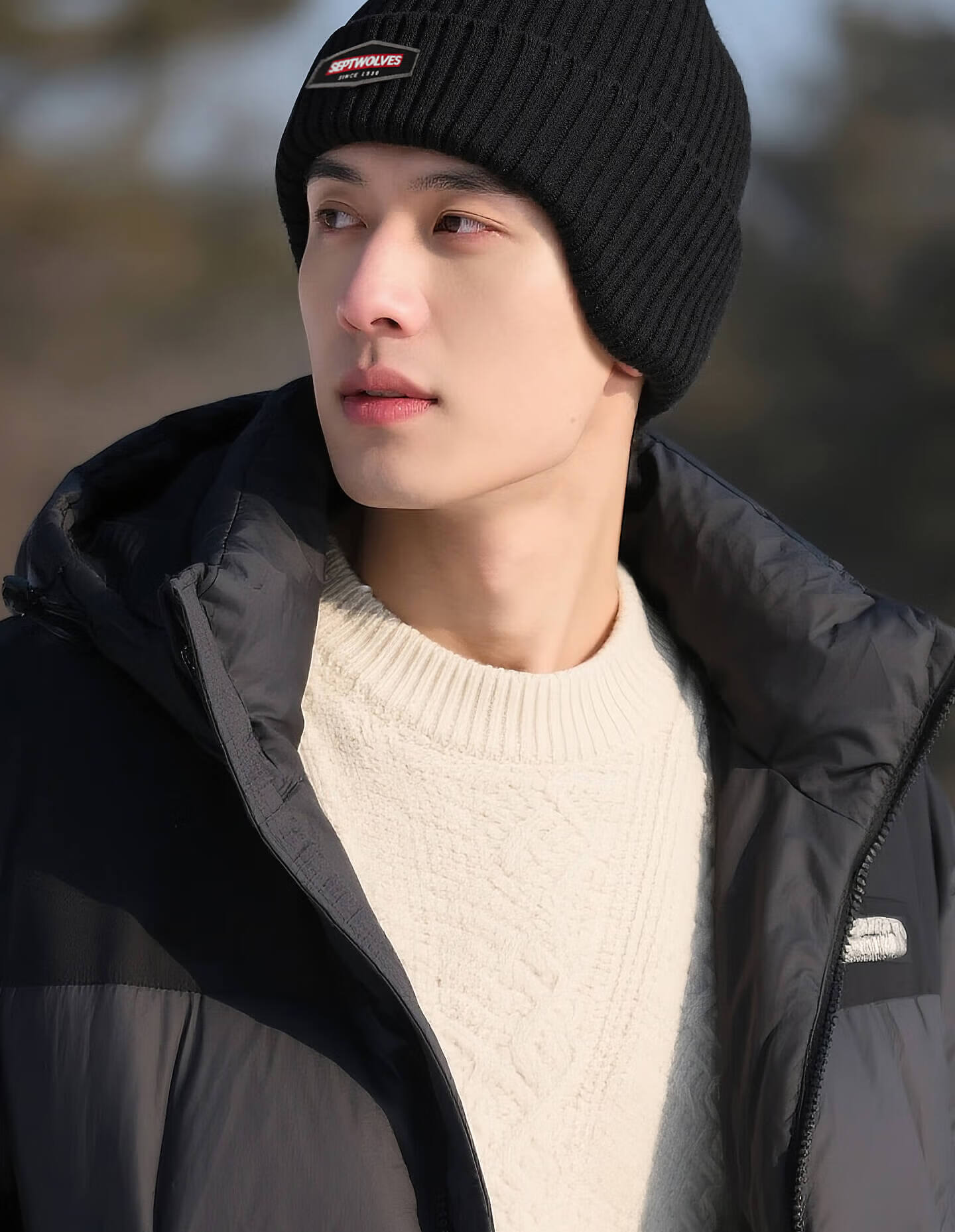 SEPTWOLVES Men's Winter Wool Knit Beanie Warm Outdoor Earflap Hat Birthday Gift for Dad 1
