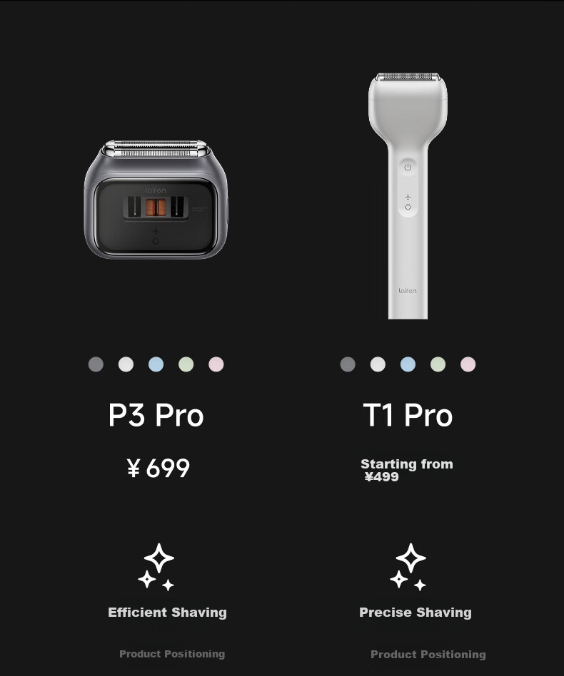 LAIFEN Electric Shaver P3 Pro Reciprocating Portable Razor Customizable Silver Birthday Valentine's Day Gift for Boyfriend 28